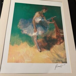 Elegant Ballerina Art Print       Artist Hua Chin Siriolithograph Park West COA
